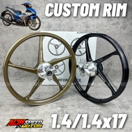 G500 CUSTOM HUB RIM 1.4/1.4x17 Y15ZR Y16ZR/Y15 5 Batang Custom Rim Hub Ego Disc/Bronze hitam SP500 C