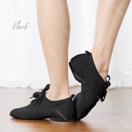 cod Jazz Shoes Canvas Jazz Dancing Shoes Ankel Length Dance Boots Split Sole Shoes For Girls Kids Ad