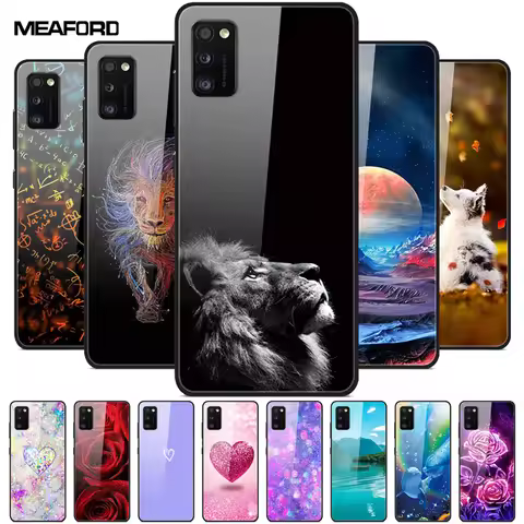 For Samsung A41 Case A31 A71 A51 Tempered Glass Hard Back Covers For Samsung Galaxy A51 Phone Cases 