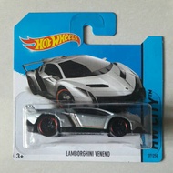 Hotwheels Lamborghini Veneno silver short card