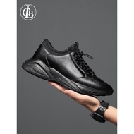 Men Height Increase Sports Casual Leather Shoes Men 8cm 2023 New Style Soft Sole Genuine Leather Men