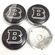 Auto parts NEW 4pcs Wheel Rim Center Hub Caps Covers Black B Emblem 60MM 2.36" Fit BRABUS qing