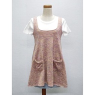 Mini Dress Sleeveless fita-Tweed Fabric Pink-Pink-Orange Color Cute Comfortable To Wear New Conditio