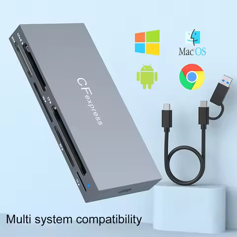 6 in 1 CFexpress Type B/CF/XD/MS/SD/TF CF Express B Card Reader 10Gbps Multi Memory Card Reader for 