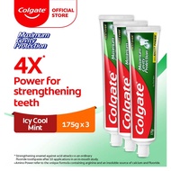 [East Malaysia] Colgate Maximum Cavity Protection Icy Cool Mint Toothpaste (175g x 3)
