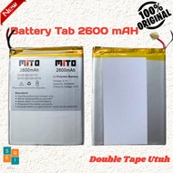 Baterai Handphone Battery Tab Tablet 2600 mAH Soldering Kondisi NEW Double Tape Utuh Untuk Advan, C
