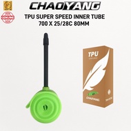 [GENUINE] CHAOYANG TPU SUPER SPEED INNER TUBE 700x25/28C 80MM F/V, SUPER LIGHT,CY