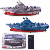 Mini Remote Control Ship 2.4G Aircraft Carrier Ship Water Navigation Toy Ship Military Model