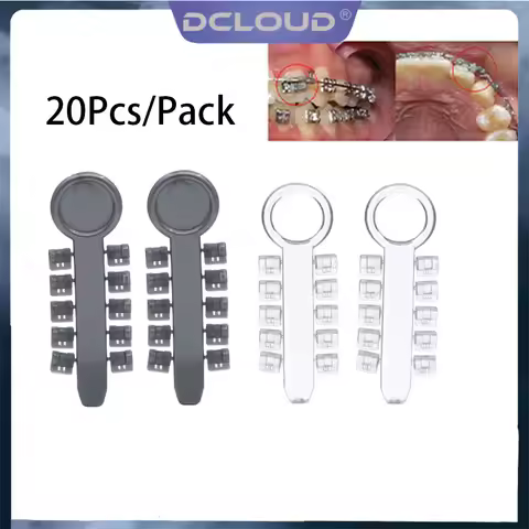 DCLOUD 20Pcs/Pack Dental Orthodontic Rotary Pads Rotation Elastics Rubber Bands Torque Wedges Flexib