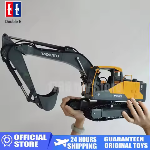 DOUBLE E 1/16 E598 E590 3 In 1 Truck Simulation EC160E 2.4G Full Scale Remote Control Alloy Excavato