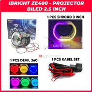 COMPLETE PACKAGE BILED IBRIGHT ZE400 2.5 INCH 60 WATT DOUBLE EMITER CARBON