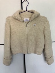 Zara 米白色毛毛外套