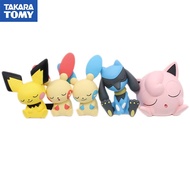 《Popular toys》  TAKARA TOMY Pokemon Gashapon Pichu Lucario Plusle Minun Jigglypuff รูปของเล่นอะนิเมะ