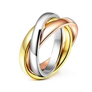 แหวนแต่งงานย้อนยุค HDHBD ผู้หญิงสามสี14K เครื่องประดับสแตนเลสชุบทองคำสีกุหลาบสำหรับผู้หญิงรักพันธมิตรแฟชั่นแหวนหมั้นแต่งงาน