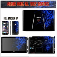 Garskin Full Body Laptop Asus Rog GL 552 All Series Pattern Can Custom