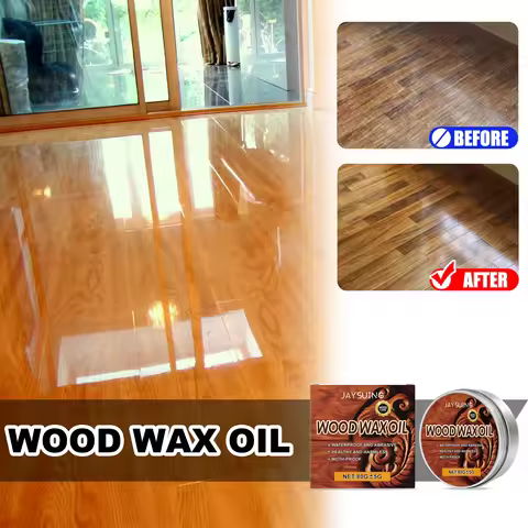 JAYSUING Wood Wax Oil 80g Furniture Coloring Special Polishing Paste Natural Beeswax Brightening Flo
