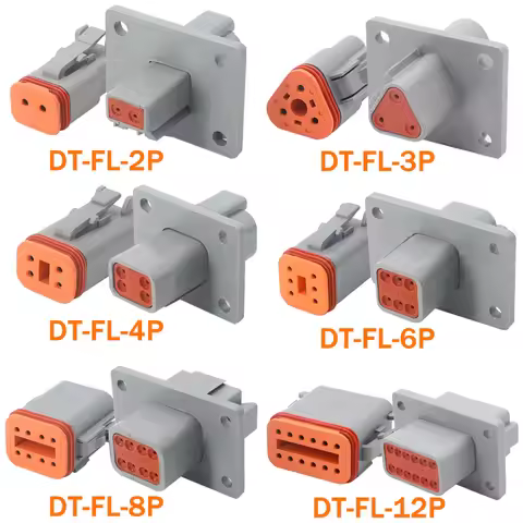 Deutsch Waterproof Connector With Fixed Flange Plug DT04-2P-L012 DT04-4P-L012 DT04-6P-L012 DT04-8P-L