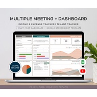 Team Meeting KPI Dashboard: Google Sheets Template for Teams (Digital Download)