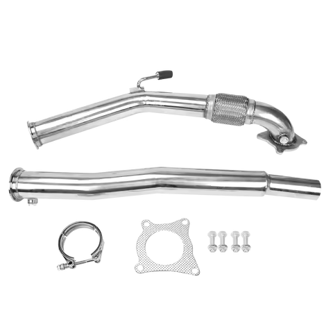 Turbo Catless Downpipe Exhaust For MK5 MK6 VW GOLF GTI JETTA 3'' Audi A3 2.0T DECAT