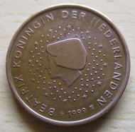 BEATRIX KONINGIN DER NEDERLANDEN 1999 5 EURO CENT LL Coin
