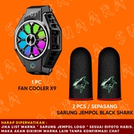 SUAARA Suhu Digital & Rgb | Mobile Phone X9 Fan Cooler Funcooling Kipas Gaming Pendingin Hp [Kombo] 