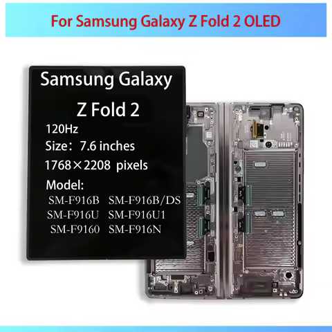 7.6'' AMOLED For Samsung Z Fold 2 Internal LCD Display Main Screen For Z Fold 2 F916B F916U Big Scre