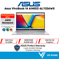 Asus VivoBook 14 A1405Z-ALY236WS / ALY235WS Laptop (Intel i5-12500H, 16GB, 512GB, Intel Iris Xᵉ, 14" FHD, W11 Intel Core