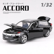 1:32 Honda Accord Model Die-Casting Model Sound And Light Car Childrens Toy Collectible Boy Birthday