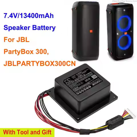 CS 7.4V 13400mAh Speaker Battery 2INR19/66/4,SUN-INTE-125 GSP-ICR2S4P-PB350A for JBL JBLPARTYBOX300C