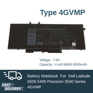Dell Battery Notebook Dell แบตเตอรี่โน๊ตบุค Dell Latitude 5500 5400 Precision 3540 4GVMP เกรด Origin