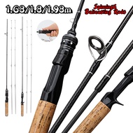 Ultralight UL 1.68/1.8/1.98m Fishing Rod 2-piece Carbon Fiber Baitcasting Spinning Rod UL Ultra-Light 2-8g Lure Freshwater Saltwater Tackle