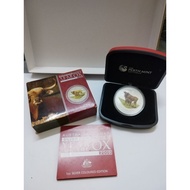 Silver coin 999 1 Oz Year Ox With box