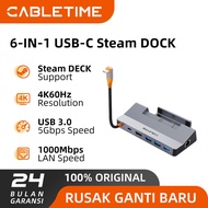 CABLETIME USB C Dock Hub For Steam Deck With 4K HDMI Ethernet Series