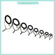 skin 8Pcs Fishing Rod Guide Ceramic Rings Repair Fishing Rod  Rings Tip Eye Guide