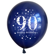 20 Pcs Night Blue 90th Birthday Balloon Set – Option for 16, 18, 21, 30, 40, 50, 60, 70, 80, 90, 100