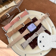 【✨Spot】Miffy Rabbit Suede Leather Strap/app-le watch 8 9 S10 S11 Casual Fashion Strap Women