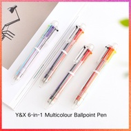 Y&X 6-in-1 Multicolour Ballpoint Pen Stationery Children Day Gift