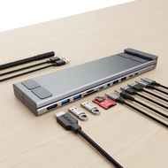 Laptop Docking Station Stand, 11-in-1 USB-C Hub, 4K@60Hz HDMI for Tablet & PC Stesen Pendirian Lapto