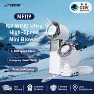 ZEELOT MF119 Portable Fan 9000mAh Mini Fan 100 Speed LED| Fast Cooling | PowerBank | Foldable | Stro