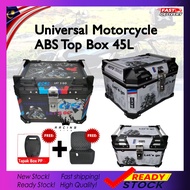 45L Motorcycle Box Comfortable waterproof Suitable for Top Box Aluminium Motorcycle Givi Top Box Motor Box Motosikal