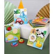 KAYU 3d WOODEN PUZZLE EDUCATIONAL TOY / 3D CHUNKY PUZZLE / JIGSAW PUZZLE / WOODEN MATCHING PUZZLE