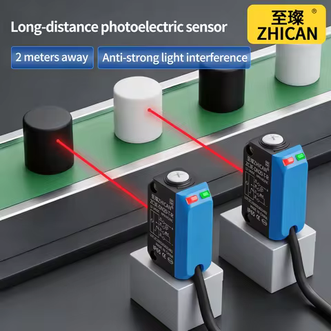 Photoelectric Sensor Long Range ZHICAN ZC3E Long Range Photoelectric Sensor 2m Diffuse Reflective Sw