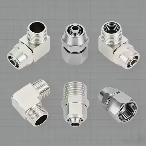 1/10 Nickel Plated Copper PC PL PCF Quick Connector 1/8 1/4 3/8 1/2 BSPT Thread 4 6 8 10 12mm Pneuma