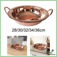 [ Kimchi Soup Pot Korean Ramen Noodle Pot Double Handle Copper Seafood Pot Paella