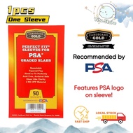 PSA Graded Card Sleeves with PSA Logo [Cardboard Gold Resealable Slab Sleeve Precise Fit TCG Pokemon