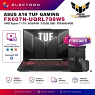 Asus TUF A16 FA607N-UQRL788WS 16" FHD+ 144Hz Gaming Laptop ( R7 170, 8GB, 512GB SSD, RTX4050 6GB, W1