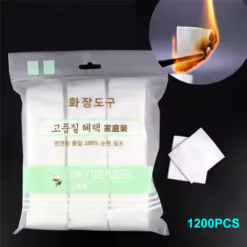 1200Pcs/Set Disposable Makeup Cotton Wipes Soft Makeup Remover Pads Ultrathin Facial Cleansing Paper