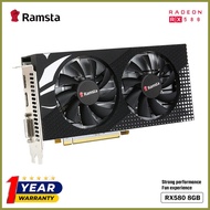 ◊ ◆ ⚽︎ RAMSTA AMD RX550 4GB / RX580 8GB Graphics Card GDDR5 256Bit Computer GPU Video Card For PC C