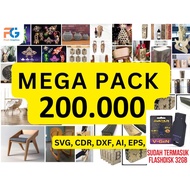 Mega pack laser cut 200,000 vector dxf file 2D cnc laser cut engraving