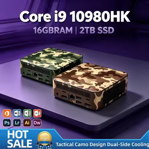 Core i9 10980HK Ultra Compact Mini PC 16GB RAM 1TB 2TB M.2 SSD WiFi6 Bluetooth 5.2 4K HD Office Gami
